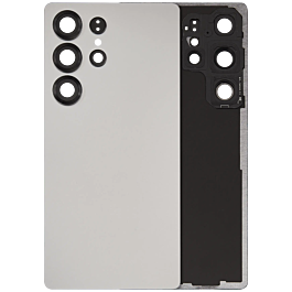 Back Cover with Camera Lens for Samsung Galaxy S25 Ultra Titanium White Silver OEM - Thepartshome.eu