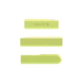 Sony Xperia Z1 Compact (D5503) Plug Cover Set [3pcs/set][Lime]