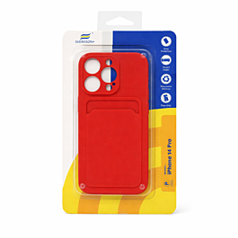 Svensson+ Card Holder Silicon Case For iPhone 14 Pro Red -  Thepartshome.eu