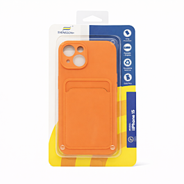 Svensson+ Card Holder Silicon Case For iPhone 15 Orange -  Thepartshome.eu