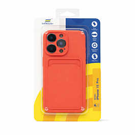Svensson+ Card Holder Silicon Case For iPhone 15 Pro Coral -  Thepartshome.eu