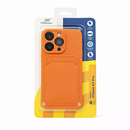 Svensson+ Card Holder Silicon Case For iPhone 15 Pro Orange -  Thepartshome.eu
