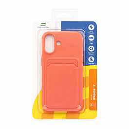 Svensson+ Card Holder Silicon Case For iPhone 17 Coral -  Thepartshome.eu
