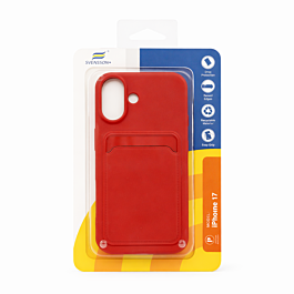 Svensson+ Card Holder Silicon Case For iPhone 17 Red -  Thepartshome.eu