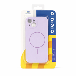 Svensson+ MagSafe Silicon Case For iPhone 15 Morandi Purple  - Thepartshome.eu