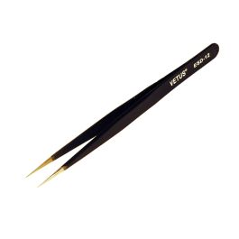 Fine Tip Straight Anti-Static Tweezers [ESD-12][135mm]