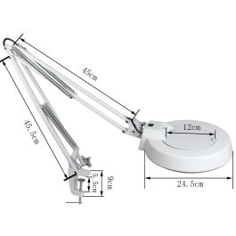 Metal Arm 10X Magnifier Lamp Large for Repair and Soldering